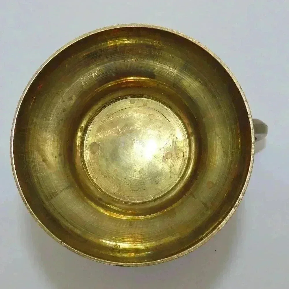 Vintage Solid Brass Pitcher Vase Made in India Signed P.182.Plain